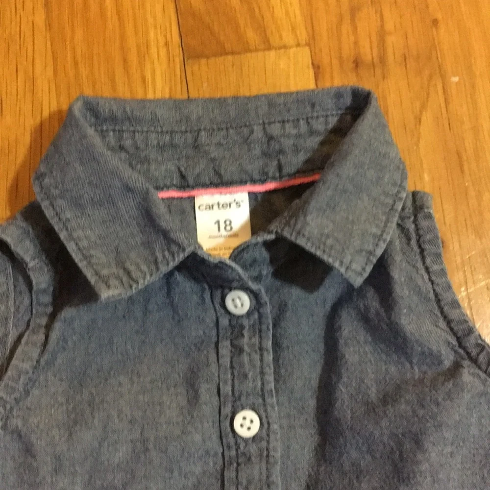 Toddler Denim Dress and pink shorts